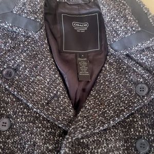 Coach wool coat in brown tweed